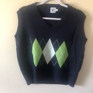 Princess Polly Navy blue argyle sweater vest